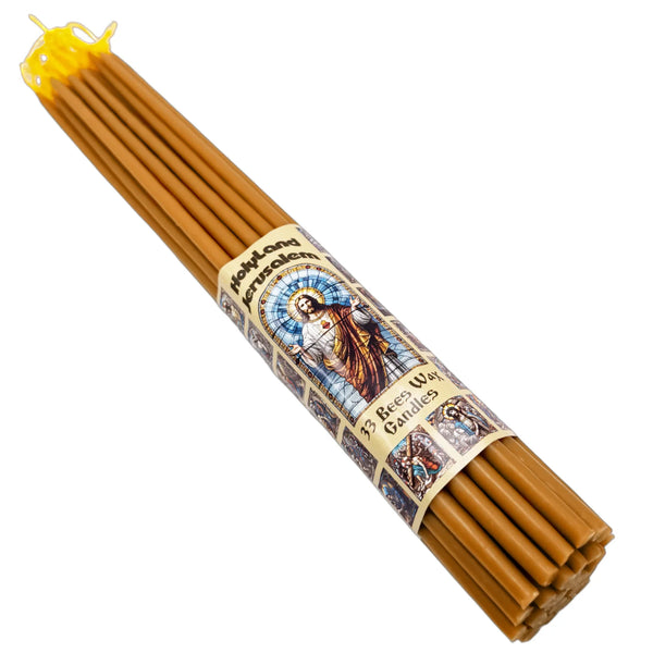 Authentic 33 Jerusalem Candles: Light for Holy Vigil and Prayer