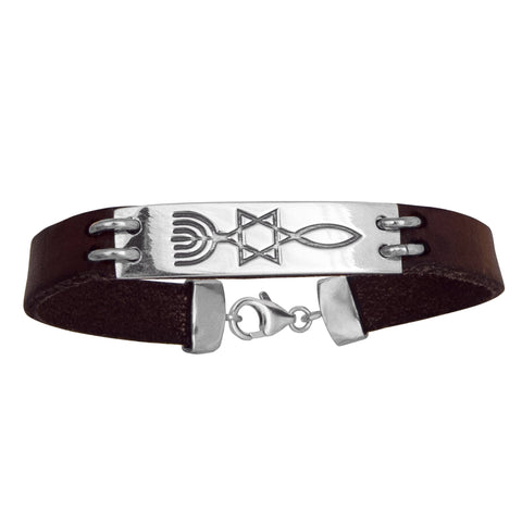 Men's Kabbalah Bracelet Messianic Movement Seal Yeshua Symbol Silver 925 Men's Kabbalah Bracelet Messianic Movement Seal Yeshua Symbol Silver 925