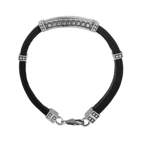 Men's Kabbalah Bracelet Prayer Wealth Spell & Riches Sterling Silver Leather Men's Kabbalah Bracelet Prayer Wealth Spell & Riches Sterling Silver Leather
