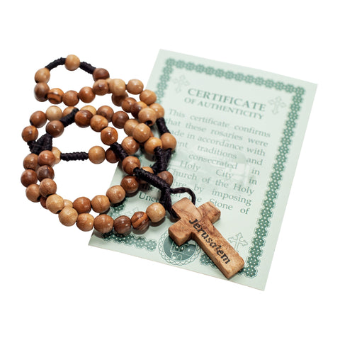 Olive Wood Beads Rosary From Bethlehem Holy Land Hand Made 13" Olive Wood Beads Rosary From Bethlehem Holy Land Hand Made 13"