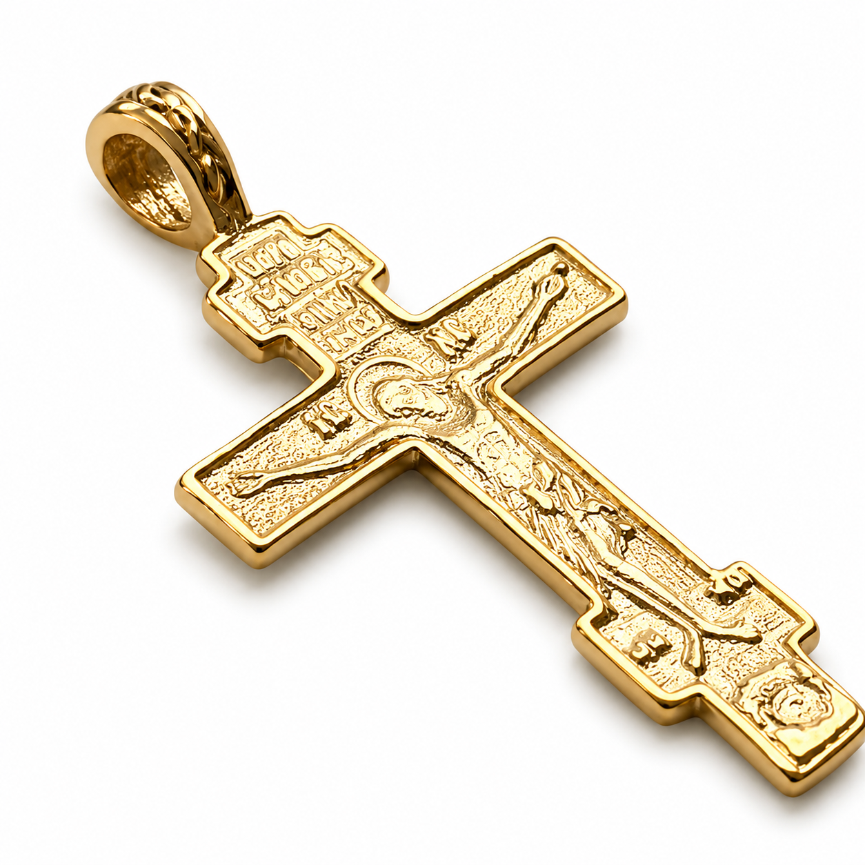 Createur 24K gold 数字盤　全体　sliver 925 稼働品 Orthodox Cross Pendant - 925 Sterling Silver 18K Gold