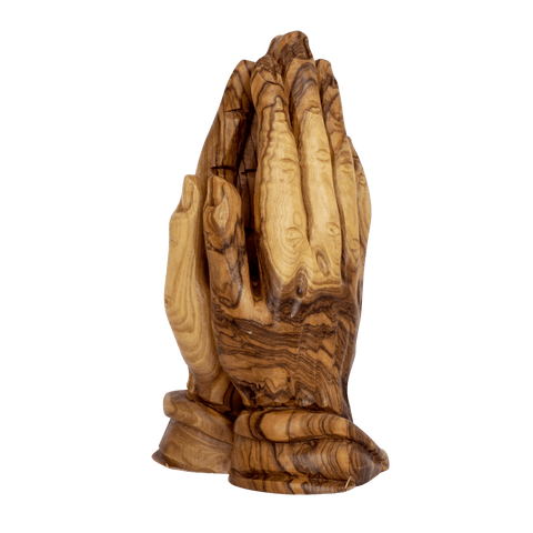 Handmade Figurine from Natural Olive Wood Prayer Hands from Bethlehem Souvenir 5,9" Handmade Figurine from Natural Olive Wood Prayer Hands from Bethlehem Souvenir 5,9"