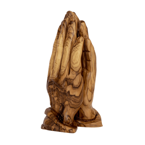 Handmade Figurine from Natural Olive Wood Prayer Hands from Bethlehem Souvenir 5,9" Handmade Figurine from Natural Olive Wood Prayer Hands from Bethlehem Souvenir 5,9"