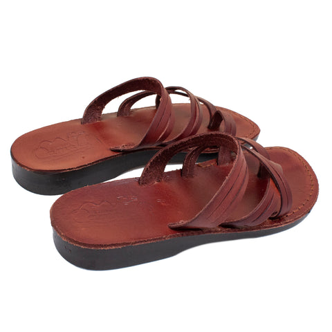 Unisex Jerusalem Biblical Style Sandals Genuine Camel Leather Crossed Stripes 5-13 US Unisex Jerusalem Biblical Style Sandals Genuine Camel Leather Crossed Stripes 5-13 US