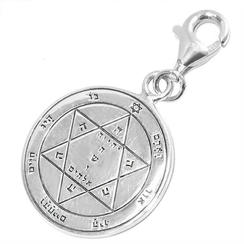 Health Seal Pentacle King Solomon Kabbalah Pendant Carabin Silver 925 Ø 0,6" Health Seal Pentacle King Solomon Kabbalah Pendant Carabin Silver 925 Ø 0,6"