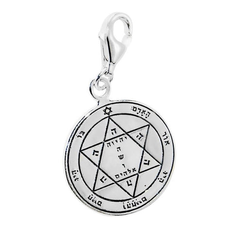 Health Seal Pentacle King Solomon Kabbalah Pendant Carabin Silver 925 Ø 0,6" Health Seal Pentacle King Solomon Kabbalah Pendant Carabin Silver 925 Ø 0,6"