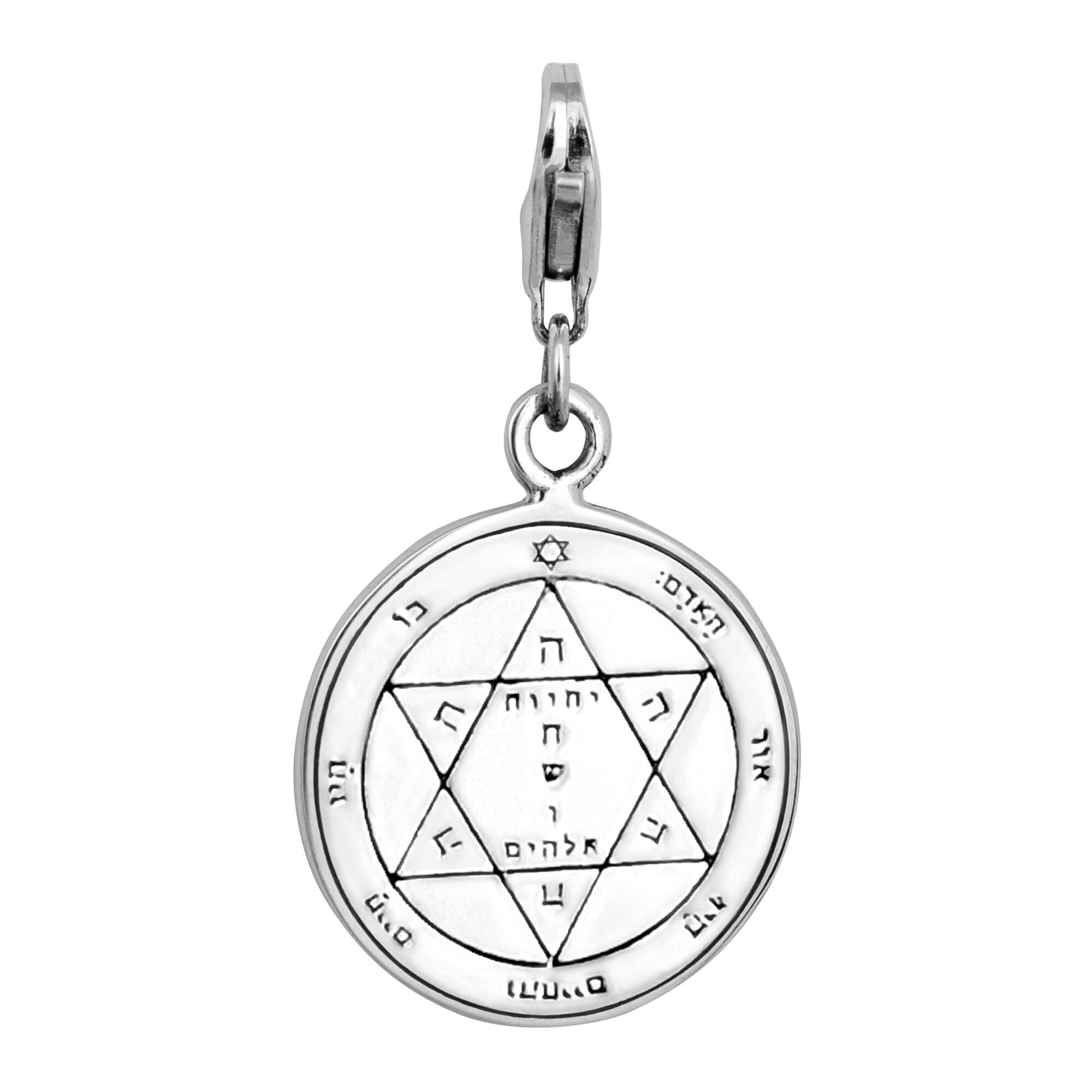 Health Seal Pentacle King Solomon Kabbalah Pendant Carabin Silver 925 Ø 0,6" Health Seal Pentacle King Solomon Kabbalah Pendant Carabin Silver 925 Ø 0,6"