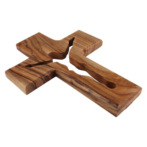 Olive Wood Hanging Wall Cross Jesus Holy Jerusalem Decor Christian 16cm/6.3" Olive Wood Hanging Wall Cross Jesus Holy Jerusalem Decor Christian 16cm/6.3"