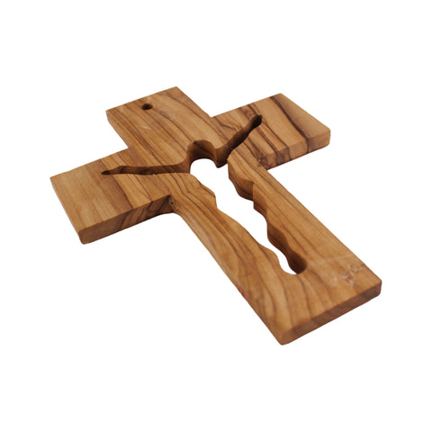Olive Wood Hanging Wall Cross Jesus Holy Jerusalem Decor Christian 16cm/6.3" Olive Wood Hanging Wall Cross Jesus Holy Jerusalem Decor Christian 16cm/6.3"