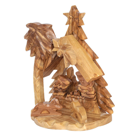 Olive Wood Birth of Jesus Figurine- Christmas Nativity Scene - 4''/10 cm Olive Wood Birth of Jesus Figurine- Christmas Nativity Scene - 4''/10 cm