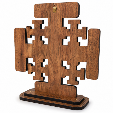 Bethlehem Olive Wood Tabletop Cross – Bless Our Home Holy Land Christian Decor