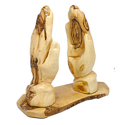 Olive Wood Stand for the Bible Praying Hands Handmade from Bethlehem Holy Land - Holy Land Store