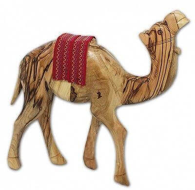 Handmade Olive Wood Camel Figurine Statue Jerusalem Holy Land Gift 9,8" - Holy Land Store