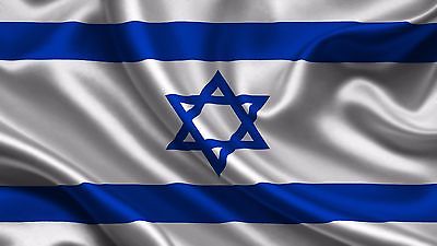 National Flag of Israel Polyester Star of David  Indoor / Outdoor 5 x 7 ft - Holy Land Store