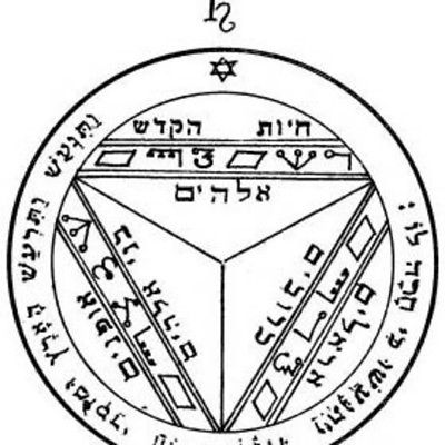 Pendant Amulet of Foresight The Seventh Pentacle of Saturn King Solomon Seal, Silver 925