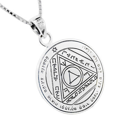 King Solomon Seal Pendant Amulet of Energy Concentration. The Sixth Seal of the Sun Silver 925