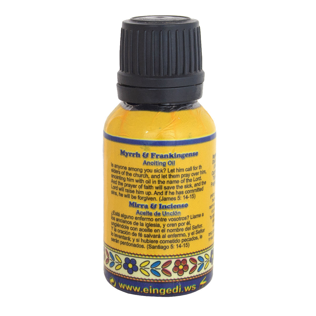 Original Anointing Oil Frankincense & Myrrh from Holy Land by Ein Gedi. Blessed in Jerusalem. 0,5 fl.oz/15ml