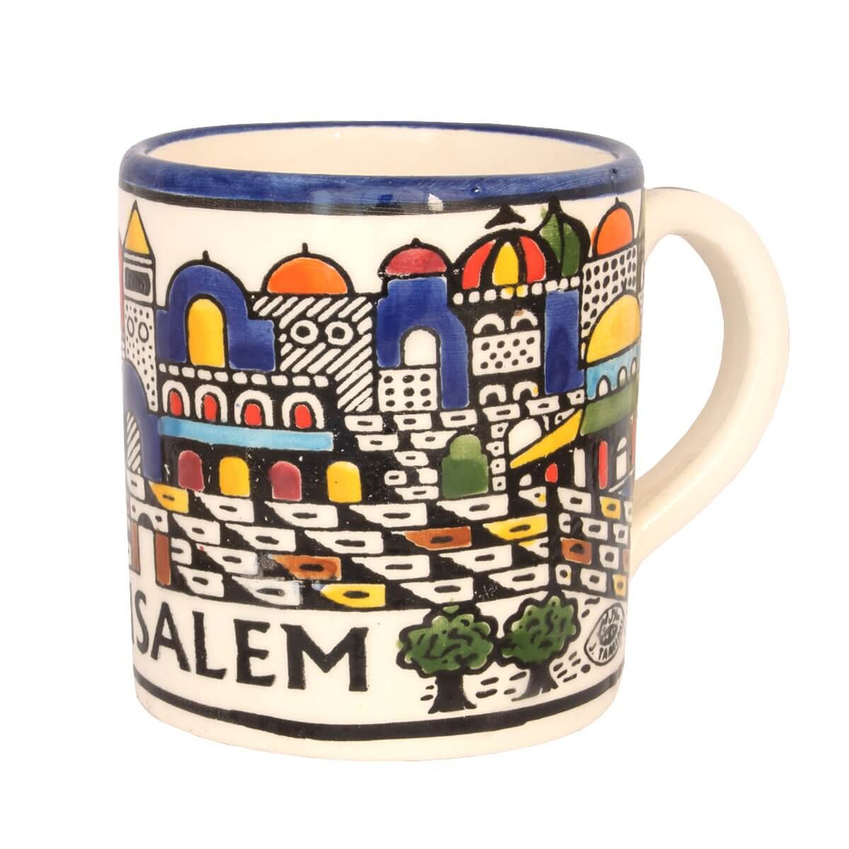 Handmade decorative mug "Jerusalem" Armenian Ceramics, Jerusalem