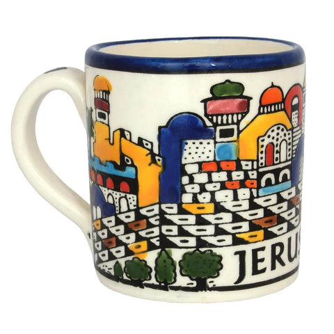 Handmade decorative mug "Jerusalem" Armenian Ceramics, Jerusalem