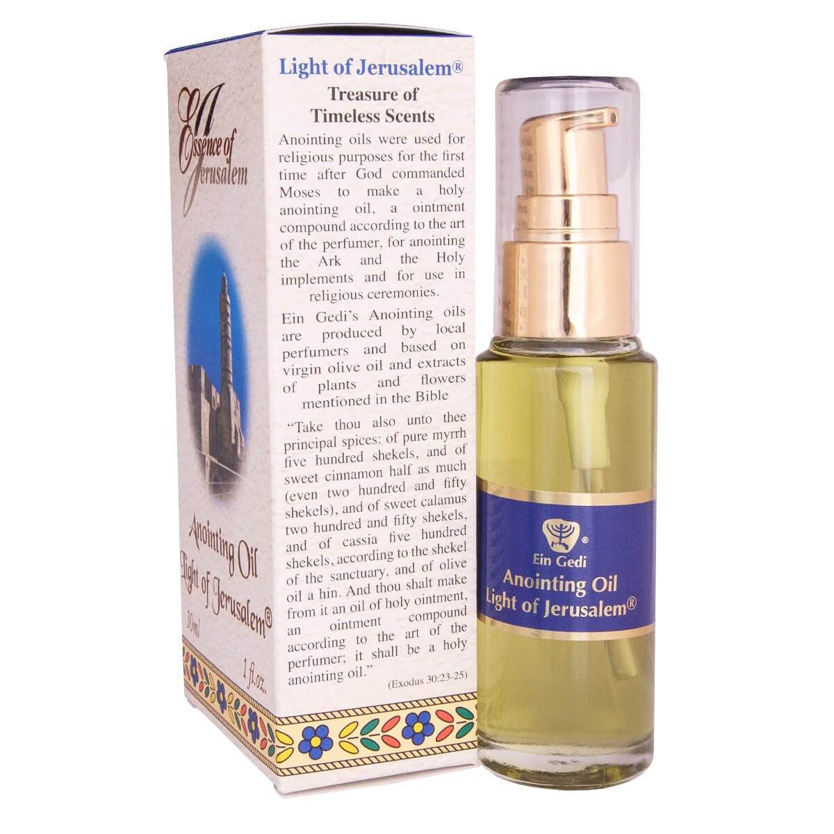 Aromatic Perfume Anointing Oil Light of Jerusalem Spray by Eig Gedi 1fl.oz (30ml)