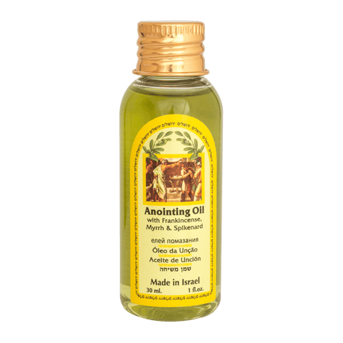 Bottle of Aromatic Anointing Oil with Frankincense, Nard & Myrrh Certified From Holy Land 30/60/100ml