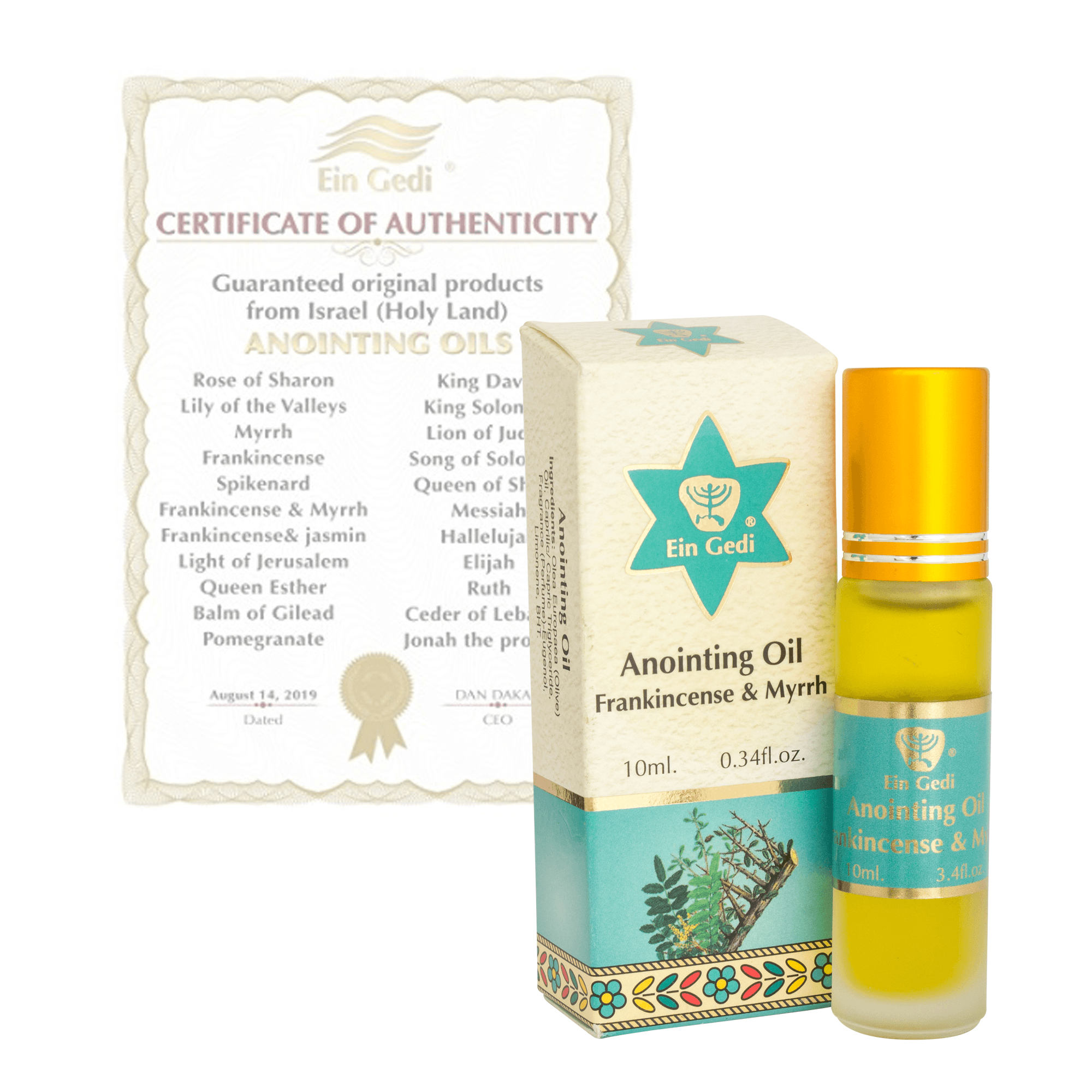 Frankincense Myrrh & outlet Spikenard Anointing Oil 30 ml. Ein Gedi From Holyland Jerusalem x 10