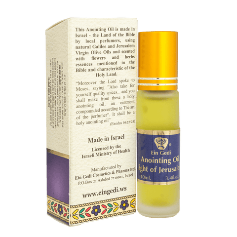 Blessed Anointing Oil Light of Jerusalem by Ein Gedi in Jerusalem Holy Land Roll-on 10ml