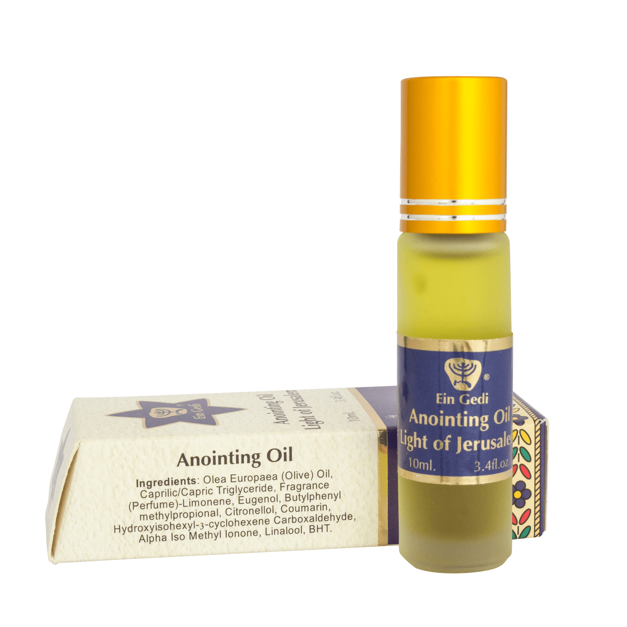 Blessed Anointing Oil Light of Jerusalem by Ein Gedi in Jerusalem Holy Land Roll-on 10ml