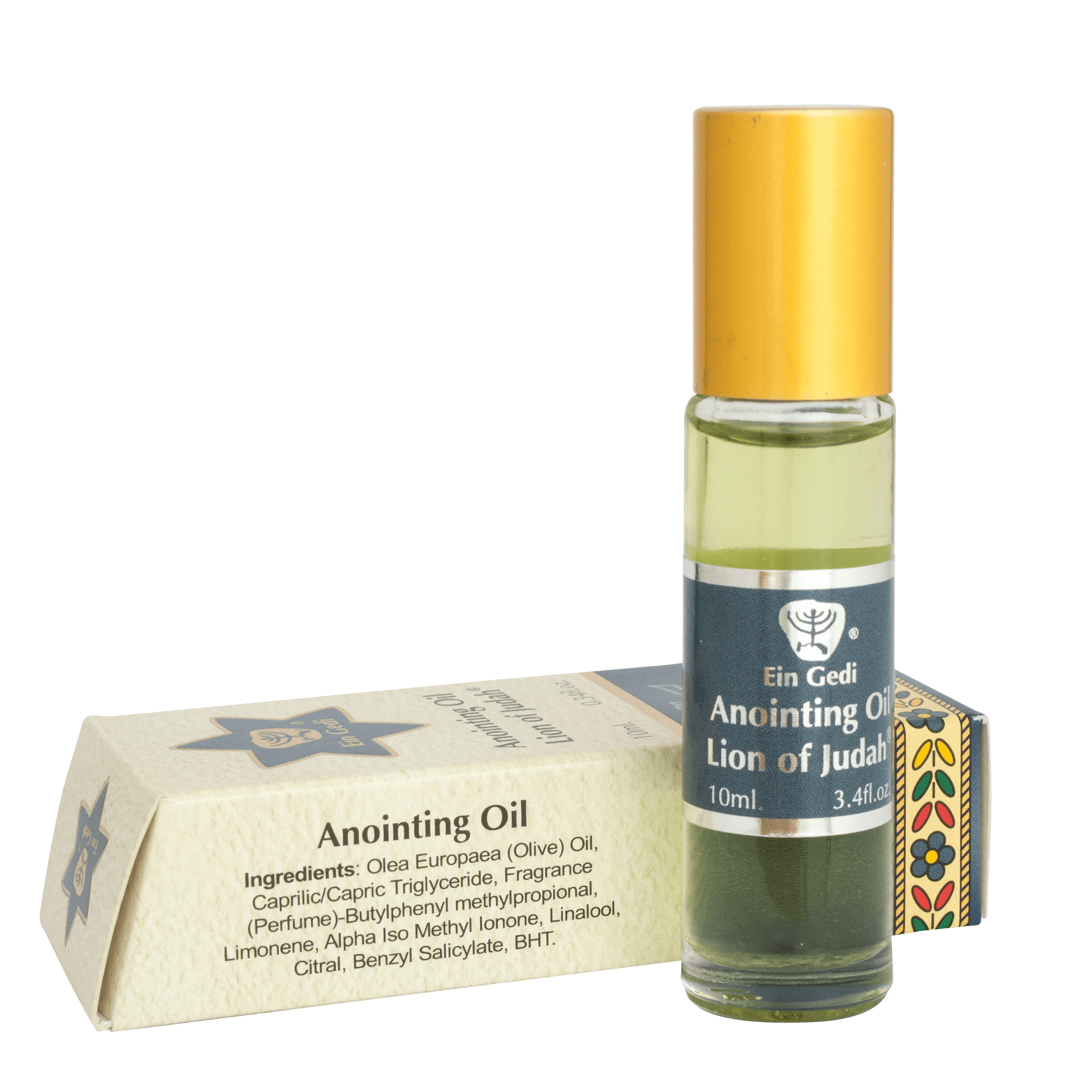 Ein Gedi Anointing Oil Lion of Judah Spices of the Bible Jerusalem the Holy Land Roll-on 10ml - Holy Land Store