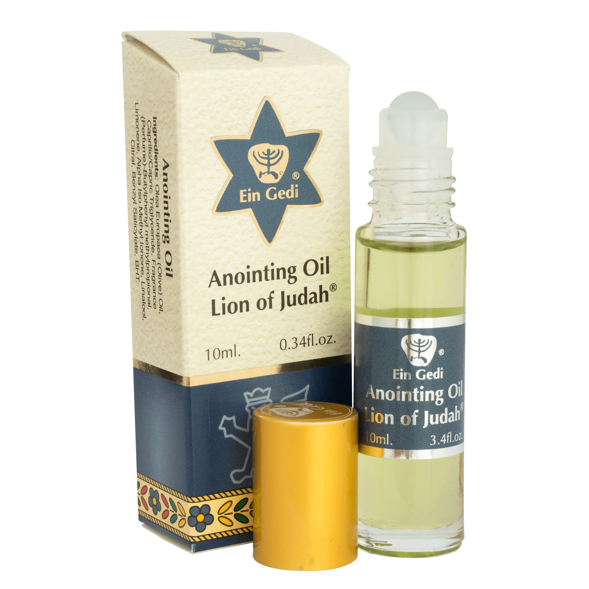 Ein Gedi Anointing Oil Lion of Judah Spices of the Bible Jerusalem the Holy Land Roll-on 10ml - Holy Land Store