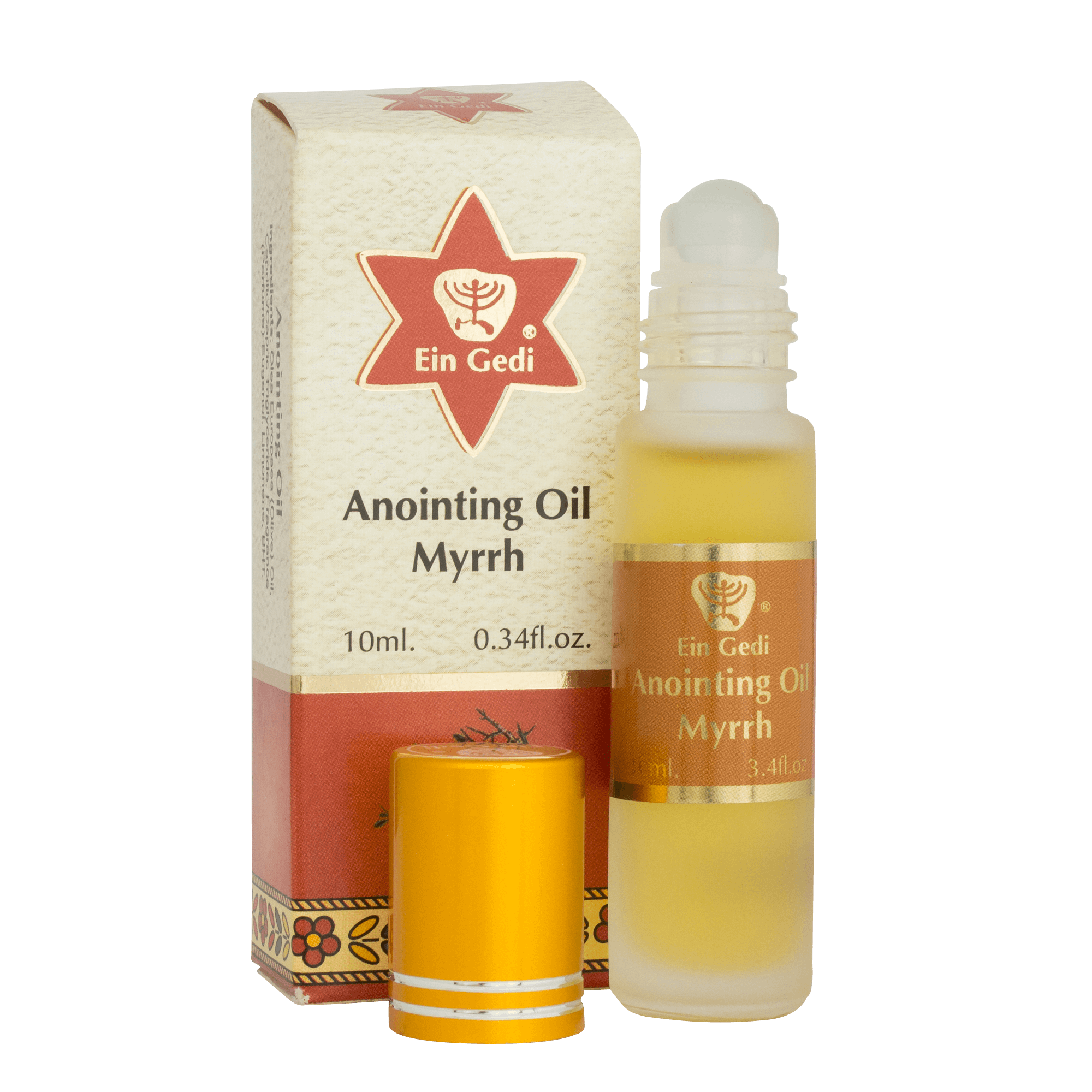 Ein Gedi Holy Anointing Oil with Myrrh Roll-on Essence of Jerusalem the Holy Land 10ml