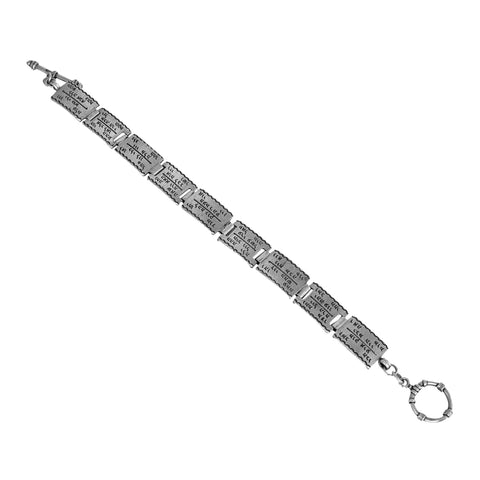 Hand Kabbalah Bracelet 72 Names of God on Hebrew Bangle Jewelry Sterling Silver 925