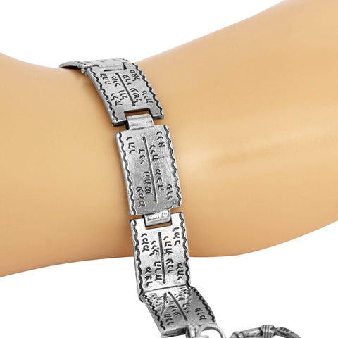 Hand Kabbalah Bracelet 72 Names of God on Hebrew Bangle Jewelry Sterling Silver 925