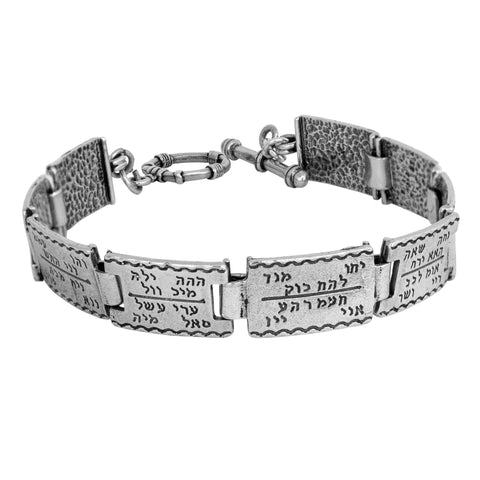 Hand Kabbalah Bracelet 72 Names of God on Hebrew Bangle Jewelry Sterling Silver 925