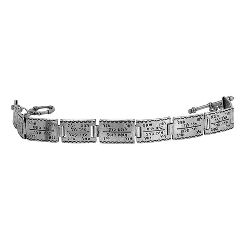 Hand Kabbalah Bracelet 72 Names of God on Hebrew Bangle Jewelry Sterling Silver 925