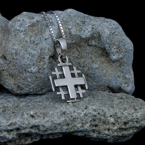 Jerusalem Cross Pendant necklace Crusader cross necklace Jewish gifts for women Jerusalem cross gold