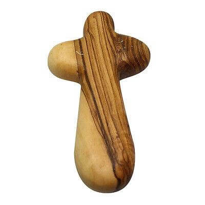 Cross of Olive Wood Christian From Bethlehem Holy Land Hand Made 4,2" х 2,3" - Holy Land Store