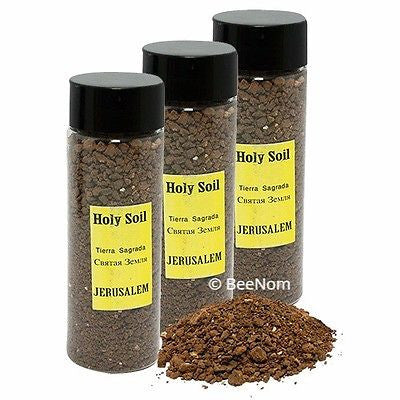 Set of 3 pcs Israel Bible Blessed Holy Soil & Stones from Jerusalem 9oz(250 gr) - Holy Land Store