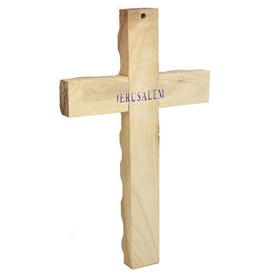 Olive Wood Crucifix Hand Made Wall Cross Bethlehem the Holy Land 7,9" 20 cm - Holy Land Store