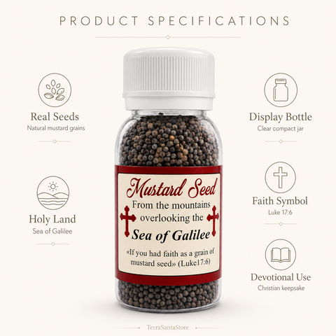 Mustard Seeds from the Holy Land, "Faith as a Grain of Mustard Seed" Religious Gift