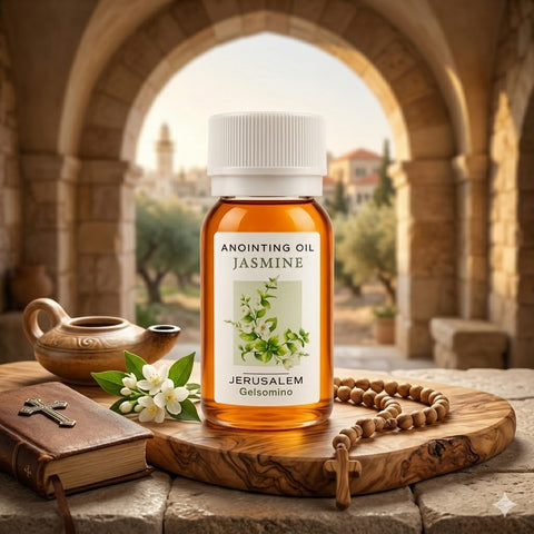 Jasmine Anointing Oil from Jerusalem - Authentic Holy Land Prayer & Blessing Oil