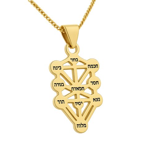 Talisman Kabbalah Pendant Tree of Life Gold 14K Judaica