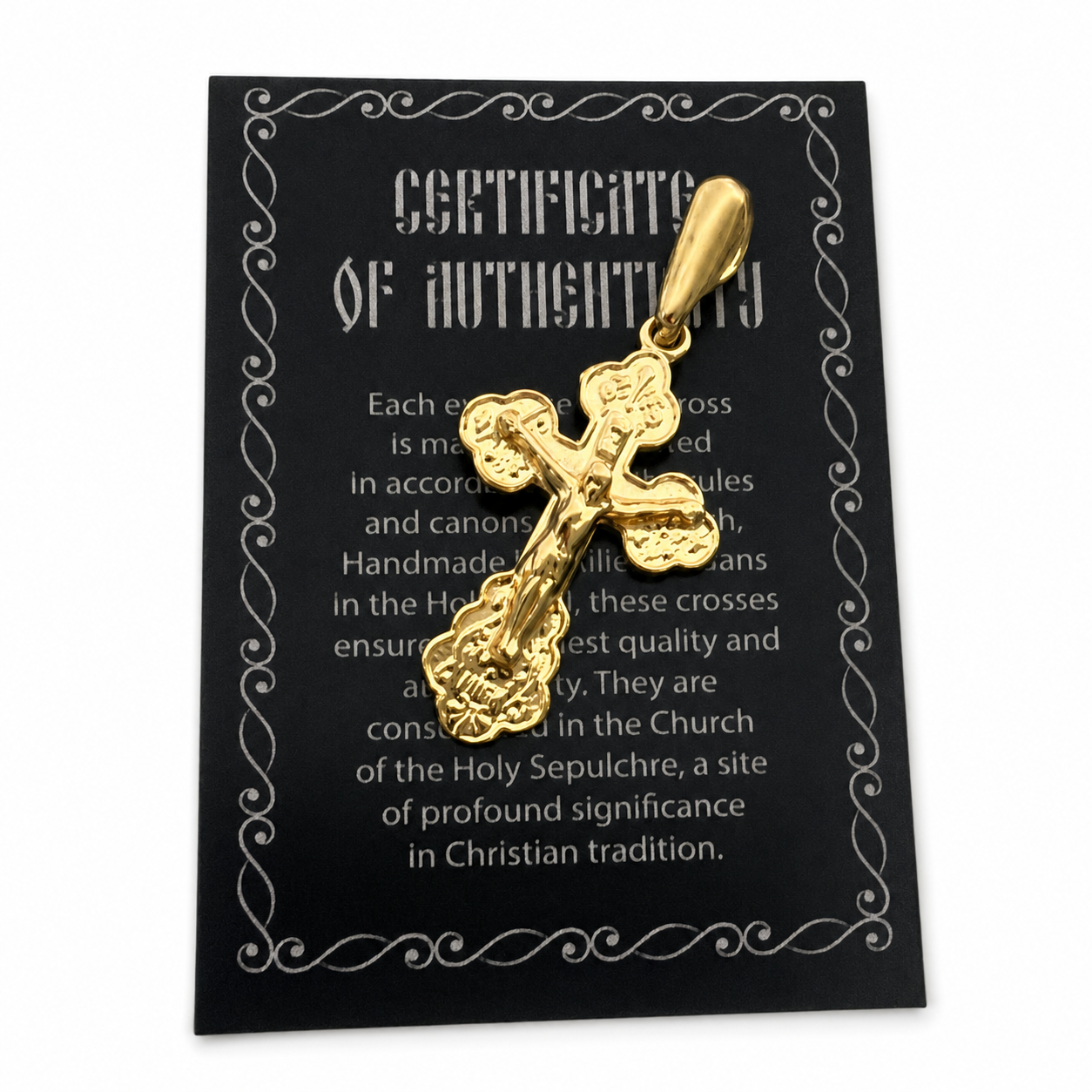 Orthodox Cross Pendant 18K Gold Plated Silver – TerraSantaStore