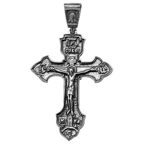 Body Cross Silver 925 Pendant Necklace Consecrated in HolySepulchre 3"/ 7.5 cm - Holy Land Store