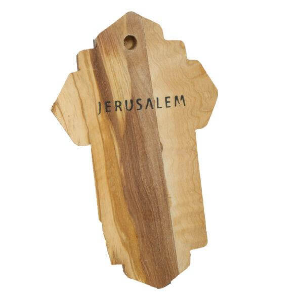 Cross Olive Wood Hand Made Fragment Via Dolorosa Jesus 14 Stations  6.4"/14 cm - Holy Land Store