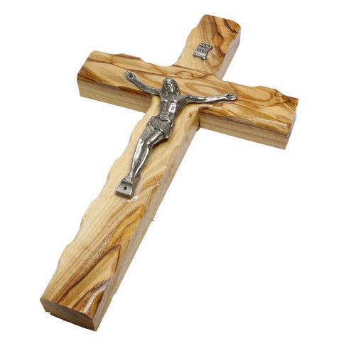 Olive Wood Crucifix Hand Made Wall Cross Bethlehem the Holy Land 4,6"/12 cm