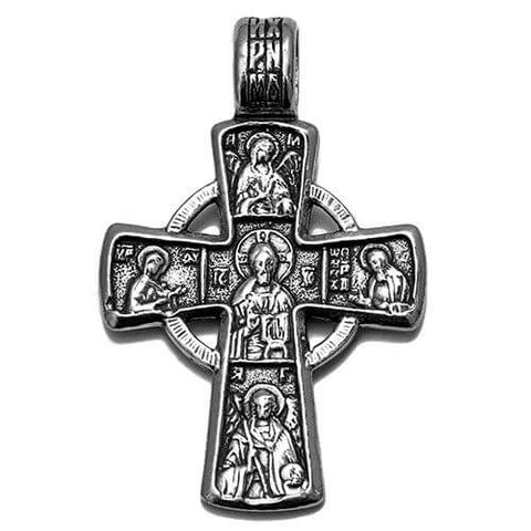 Body Cross Silver 925 Pendant Necklace Consecrated in Holy Sepulchre 1,5" /4 cm