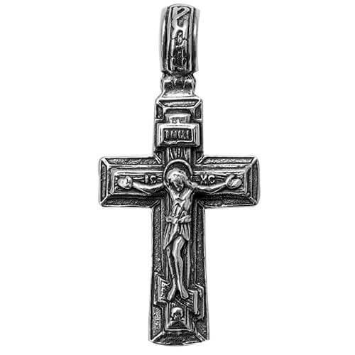 Body Cross Silver 925 Pendant Necklace Consecrated in HolySepulchre 1.6"/ 4 cm - Holy Land Store