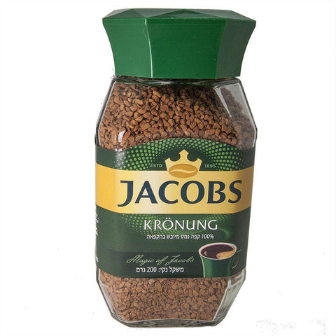 Israeli Instant Ground Jacob's Kronung coffee Kosher Tasety Aroma 200 gr - Holy Land Store