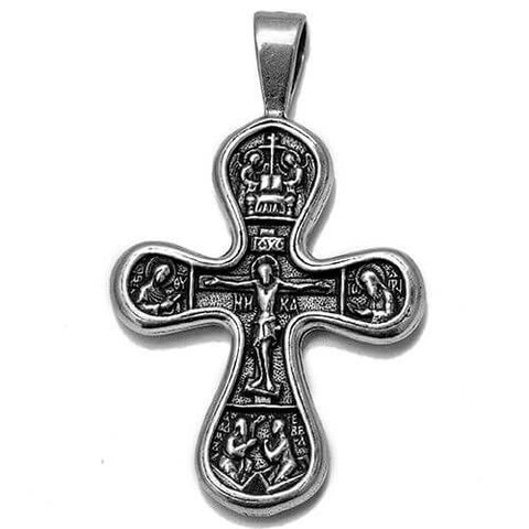 Body Cross Silver 925 Pendant Necklace Consecrated in HolySepulchre 1,4" - Holy Land Store